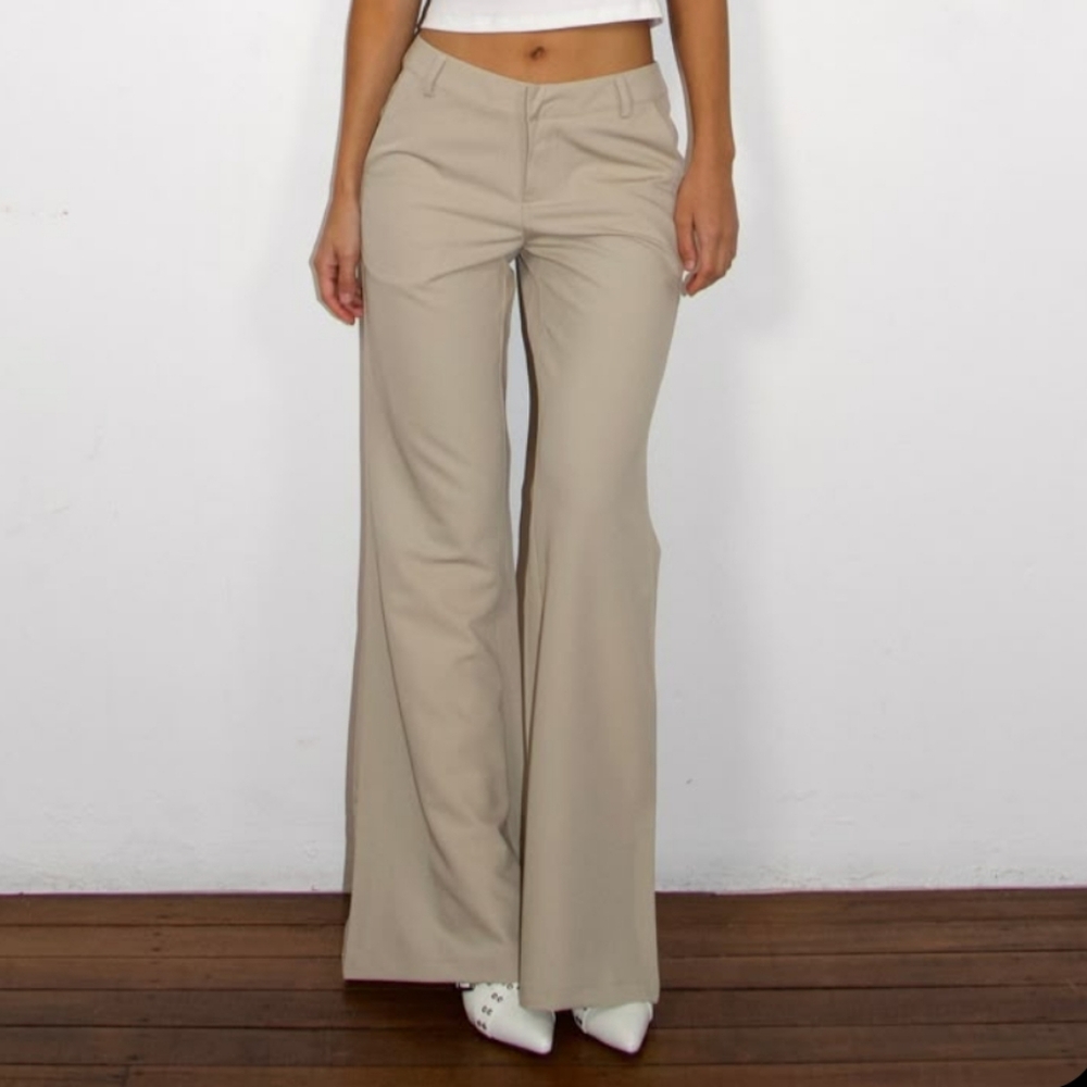 Dalia Collection Taupe bootcut Trousers